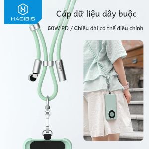 Dây Đeo Điện Thoại Đa Năng Hagibis 2 Trong 1 & Cáp USB C Dành Cho iPhone 16/17 Pro Max & Hầu Hết Các Loại Điện Thoại Dây Sạc Đeo Cổ Thời Trang