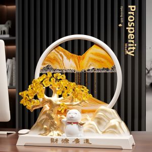 Kisstyle | Flow Sand Fortune Cat Decorative Item