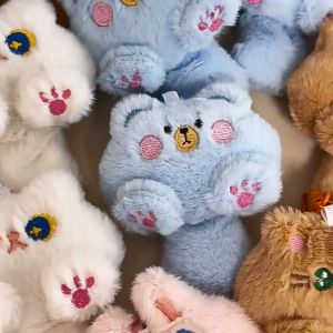 MOMO 1PC Soft Plush Cat Doll Keychain Pendant Kids Keyring Backpack Hanging Charms