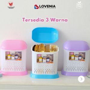 Lovenia Organizer Sendok Multifungsi dengan Tutup dan Sekat - Warna Pastel