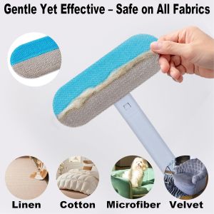 Pet Hair Remover for Furniture Reusable Effective Lint Brush for Dog and Cat Hair Gentle on Couches Carpets Clothes Beds