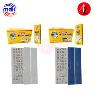 MGK-204X Index Tabs Clear Blue Green Pink Yellow