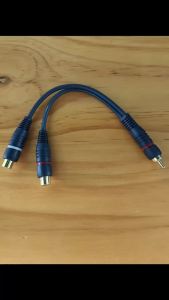 1 RCA Sang 2 RCA Nam Đến Nữ Ngắn Chia Cổng Adapter Kỹ Thuật Số Cáp Âm Thanh Stereo Cho Loa Siêu Trầm Xe Ô Tô Rạp Hát Tại Nhà Y-Adapter