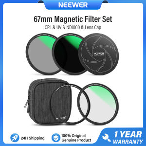 NEEWER 67mm Magnetic Filter Set CPL/ND/GND/UV/Black Mist/ND1000 with Filter Adapter Ring