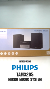 PHILIPS TAM3205M2 Micro Music System with Bluetooth 5.4 20W RMS FM CD Player USB & Audio-In