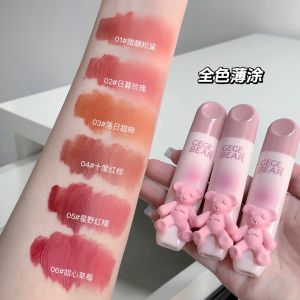 Son Môi Dạng Kem Hoàn Thiện Hoàn Hảo Gogo Bear Velvet Lip Glaze Màu Cà Rốt Cam Nát Quả Cà Chua Son Môi Không Thấm Nước Màu Môi Mờ Chất Lượng Giá Cả Phải Chăng