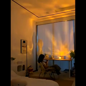 AIMO โแสงระลอกน้ำ คมไฟกลางคืน โคมไฟโปรเจคเตอร์ โคมไฟตั้ง สามารถปรับสีได้ 16 สี รีโมทคอนโทรลอ