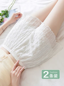 Lace Safety Pants for Women Fashion Tape Summer JK Safety Pants Ice Silk Home Sleep Shorts Loose Non-Curling Leggings