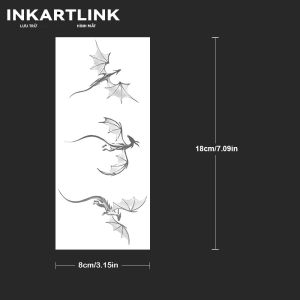 Hình Xăm Tạm Thời Bán Vĩnh Viễn Rồng Bay Chống Nước Giữ Được Đến 15 Ngày Dùng Cho Biểu Diễn Tiệc Tùng 625-0818L