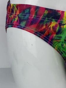 CLEVER-MENMODE Mens Low Waist Drawstring Fashion Printed Beach Shorts New Swim Trunks European Size