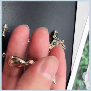 Bridal Crown Earring Necklace Kit with Color-preserving Alloy Crystal Ornaments for Ladies Wedding Tour Commemorative