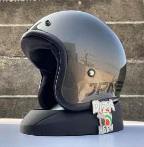 Helm Bogo JPN Original Classic Abu Tua Metalik-Helm Bogo Classic pria wanita full leher SNI