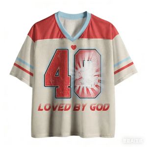 Pigeon&Numbers Sports Retro Mesh Jersey T-Shirt Top Loose Hip-Hop Casual Street Wear Short Sleeved Summer WomenS Y2k Top