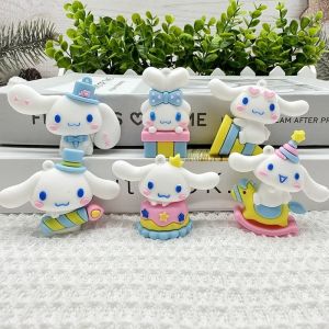 Sanrio Cinnamoroll Doll Decoration Anime Action Figure Cute Toy Q Figurals Schoolbag Key Decoration Model Children Birthday Gift