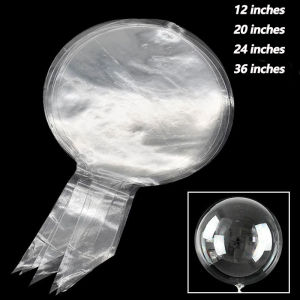 [Ready Stock] 10/20/24/36 Inch High Quality BOBO Transparent Bubble Balloon Clear BoBo PVC Balloon Valentines Day Party DIY Decorate