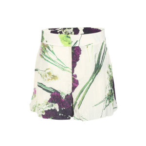 Autumn Womens High Waist A-Line Printed Shorts