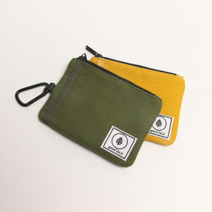 กระเป๋าใส่บัตรใบขับขี่ผ้าใบแบบบางเฉียบ กระเป๋าใส่เหรียญซิปแบบพกพาลำลองสำหรับนักเรียนมัธยมปลายและนักศึกษาชายและหญิง