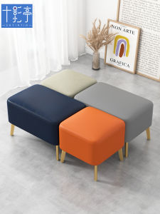 Low Stool Leather Stool For Home Coffee Table Stool Doorway Shoe Wearing Stool Small Bench Sofa Stool Square Stool Living Room Footstool Accessible Luxury
