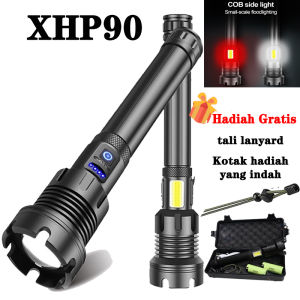 XHP90 Flashlight Highest configuration Led light XHP90 COB Torchlight 2*26650 Large Capacity Battery Camping Flashlight