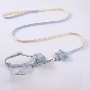 Outdoor Cat Leash Anti-Escape Dog Walking Rope Pet Leash Cartoon Chest Harness Special for Cat Outdoors Non-Slip Traction Rope