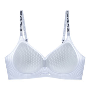 MiiOW | MiiOW 2025 Summer Womens Underwear Light Cool Sensation Seamless Soft Support Large Chest Appears Small Gather Anti-Sagging Beautiful Back Bra