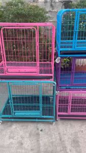 กรงสัตว์เลี้ยง มีล้อเลื่อน-พับเก็บได้ ไซต์M/L(กรงแมว กรงสุนัข กรงกระต่าย กรงเหล็ก) ที่นอนน้องหมา ที่นอนแมวPet Cage11