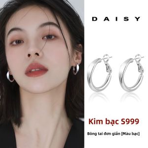 DAISY DREAM | Bông Tai Hình Tròn Bạc Đơn Chất