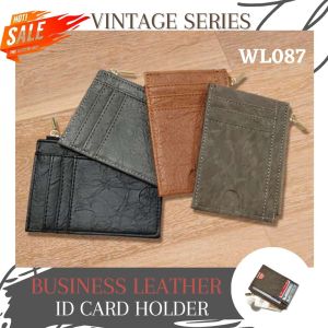DOMPET KARTU KULIT 7 SLOT ID CARD HOLDER WALLET LEATHER IMPORT PRIA WANITA PREMIUM GROSIR - WL087
