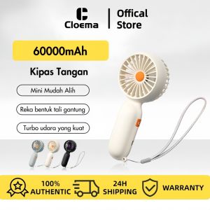 Cloema Mini Handheld Fan USB-C Charging 1200mah 5 Gear Wind Speed Portable Creative Mini Fan Pocket Fan With Hanging Rope