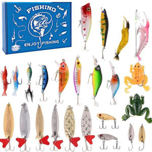 New 24-piece fishing lure set blind box lure bait for fishing New Year and Christmas gift box