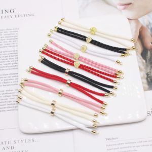 10PCS fashion luxury style handmade DIY woven rope bracelet 3mm open loop buckle adjustable bracelet