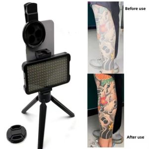 LED Tattoo Photography Light With 52mm Cpl Reduce Reflected Light For Cellphone Lens Compatible Any Phone Remove Reflective