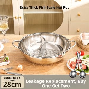 BAICHANG | Thickened Short Stainless Steel Pot for Electric Stove