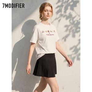 7.Modifier | Áo Thun Cổ Tròn Đa Năng Có Thêu Slimming