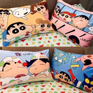 Cartoon Crayon Xiaoxin Small Sunflower Pillowcase Student Dormitory Print Single Ice Silk Pillow Case Pillow with Pillow Core