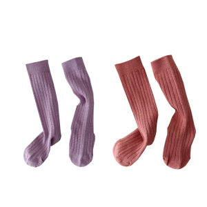 Girls Stockings Spring and Autumn Pure Cotton Kids Bunching Socks South Korea Ins Tide Pure Color Baby Girl Stockings Autumn