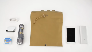 Outdoor Large Tactical MOLLE Dump Pouch Tactical Mag Recovery Bag Drawstring Folding Recycling Storage Pack Hunting Gear Holder