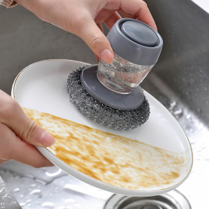 Bàn chải cọ xoong nồi cọ bếp cọ rửa bát đĩa có bình đựng xà phòng BEAU4