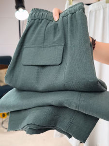 XIANGHOUMINCHU | Wrinkle-Resistant Linen Leisure Pants