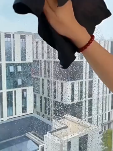 Magic Cloth - Special Rag for Cleaning Glass  No water stains and no hair loss Housework cleaning rag black Thickened glass cleaning cloth