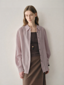 INSIS FEMME | Linen Tencel Relaxed Collar Batwing Sleeve Shirt