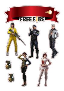 Topper Cake Ultah Karakter Free Fire