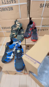 Original Swiss Hammer Quality Industrial Footwear Steel Toe Cap Low Cut Army Camouflage Work Safety Shoes Kasut Keselamatan Kerja