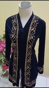 kebaya beludru muslim hijab modern full bordir corneli elegan dan kekinian