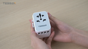 TESSAN SG - 17W Universal Travel Adapter Multi Plug Travel Charger With Type C Travelling Plug