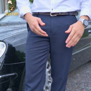 ZUITER - Dark Grey Formal Pants | Celana bahan kerja formal kantor slimfit pria