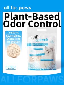 All for paws | Deodorizing Low-Dust Non-Sticking Flushable Plant-Based Cat Litter Fine Particles