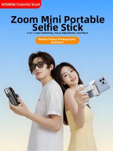 WONEW | Zoomable Portable Selfie Stick with Fill Light