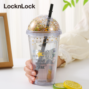Cốc Nhựa Dung Tích Lớn Lock＆Lock Ins Style Cốc Trà Cốc Nước Dễ Thương Cốc Đi Bộ Thường Ngày Cho Người Lớn Cốc Đi Bộ Dễ Thương