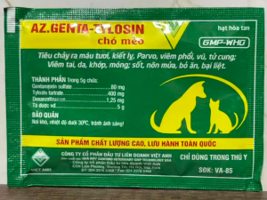 AZ.GENTA-TYLOSIN - 5g - SẢN PHẨM HỖ TRỢ CẢI THIỆN CÁC VẤN ĐỀ HÔ HẤP TIÊU HÓA MIỄN DỊCH CHO CHÓ MÈO